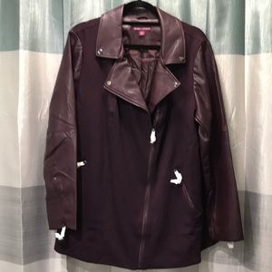 Jessica London Moto Jacket w vegan leather